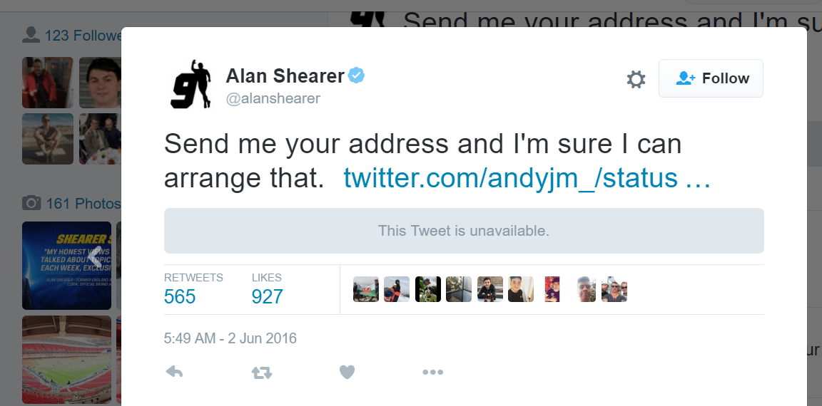 Alan Shearer Threatens to Send Ebola To Sunderland Fan