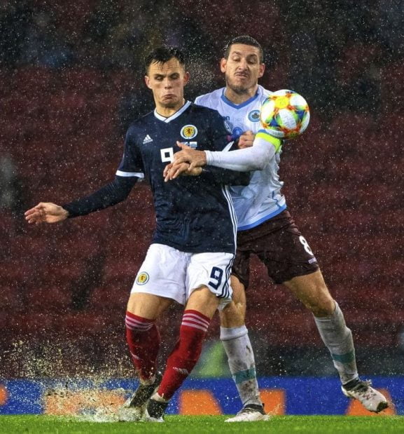 Lawrence Shankland scored on his home debut for Scotland 