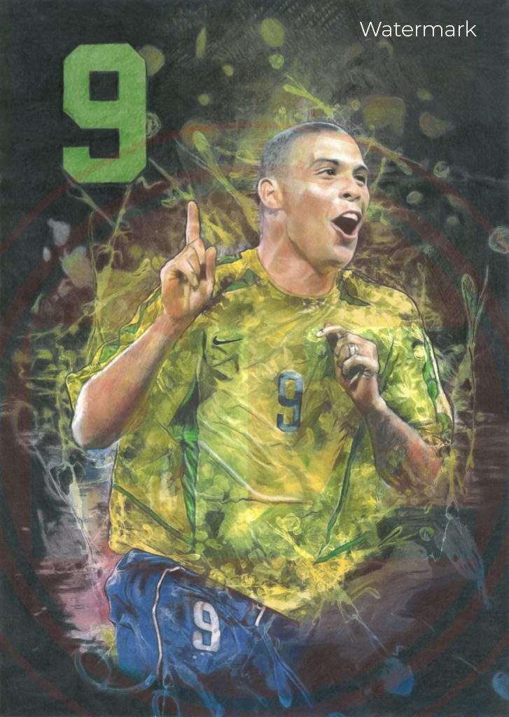 Brazilian Football Legend Ronaldo Number 9 Poster